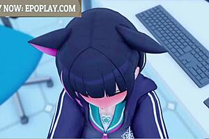 Cute anime character kyouyama kazusa from blue archive