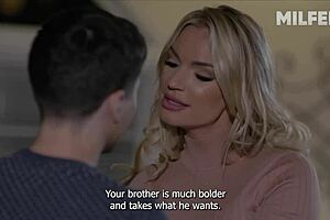 Mom in law seduces my girl's boyfriend, dang it, she's too hot with that big ass!