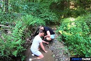 exploring nature sideways anal with raunchy step-uncle in shower