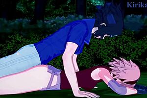 Sakura and Naruko get creampied by Sasuke in intense Naruto hentai