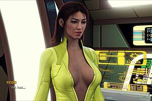 In star harem 4, the curvy character explores the 3d world