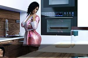 Beautiful 3D animated game with Anna and her amazing ass and big boobs
