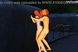 Nami endures intense destruction in this animated hentai scene