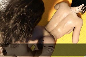Beautiful 3D animated game with Anna and her amazing ass and big boobs