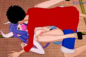 Ulti and Ms Valentine have intense sex with Luffy