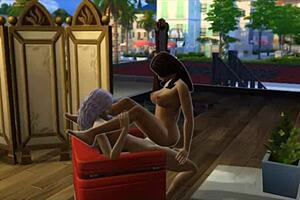 seraphina and the neighbor get naughty in sims 4 bathroom and beach scenes 😏