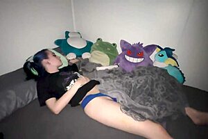 Brother caught sniffing hot step sister's vibrator in her bedroom