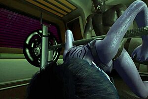 bbc widowmaker performs blowjob and deepthroat in overwatch sfm