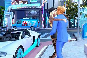 Tattoo slut dominates in blowbang!