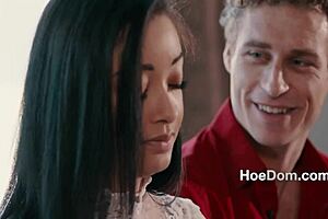 Girlfriend Demands Ffm Threesome With Petite Babe