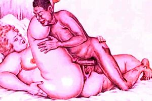 vintage erotic illustration from retro cartoon