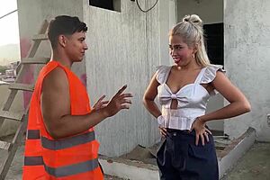 Builder Fucks Boss's Blonde Wife On Outdoor Deck - Ann Rides And Angel Cruz