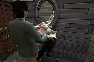 Guy Fucks Girl In Bathroom After Coffee With Friend