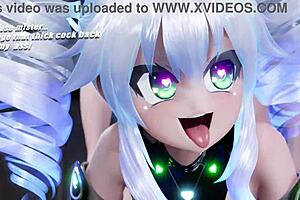3D anime sex with Neptunia and Uni
