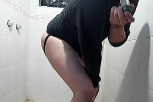 i'm masturbating in the bathroom with a vibrator for the first time