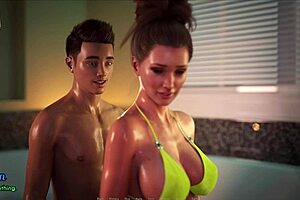 A wife and stepmother are relaxing together