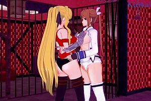 i love watching fate and nanoha in futanari lesbian sex