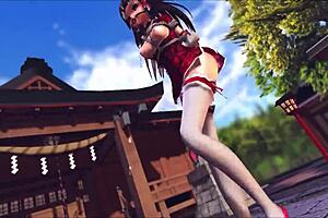 reim touhou pinkcat 3d cartoon encounter