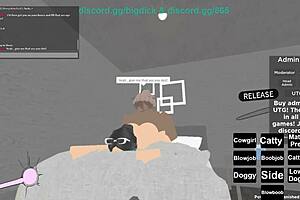 Roblox porn with deepthroat action and boobjob