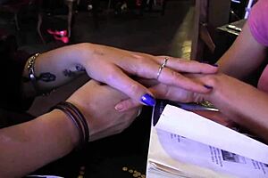 amateur lesbians dive into rough toy play and wet cunilingus for a quick hot session