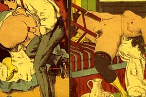 vintage comic drawings from antique collections