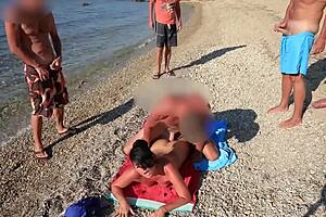Cum Party On Beach Asshole