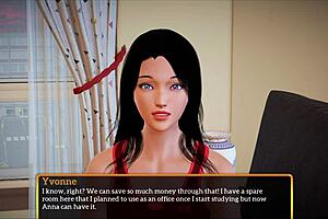 Small-boobed mom gets it from behind in a family affair