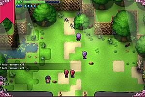 i watch the cute petite girl cum on big cock in hentai game