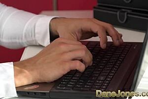 Beautiful blonde gets fucked on desk in a hot scene