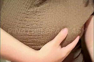 hot filipina asian milf teasing step bro on the video call and showing her natural big boobs