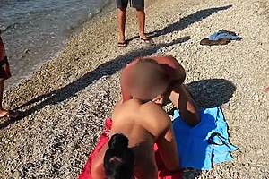 Cum Party On Beach Asshole