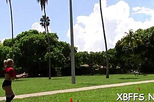 bff babes get impaled on big jock roughly