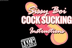 Young sissy boy learns how to give a blowjob