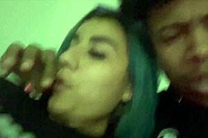 roxi oxi rides lil d's monster cock till he explodes