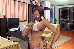 Master and servant in a game of beauty and creampie contrasts in anime hentai