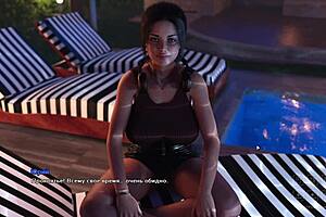 Life in Santa County part 12 shows blonde babe with monster cock.