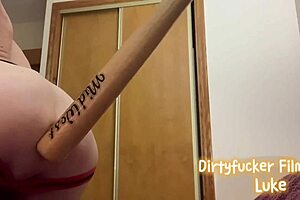 Amateur Gay Solo Luke's Ass Battered by Fetish Toys