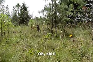 Sex-Crazed Latina Guerrillas Have Their Way With A Captured Male's Big Cock.