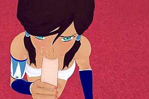 Wow! The Avatar Korra Delivers a Perfect Blowjob!