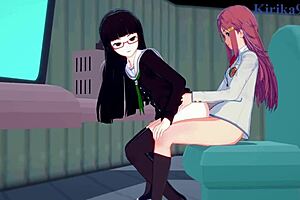 Marika Kato and Chiaki Kurihara Intense Lesbian Play Futanari Sex Bodacious Space Pirates Hentai