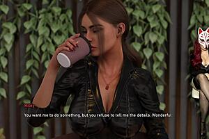 Naked girl in the cafe: Steps of debauchery 50