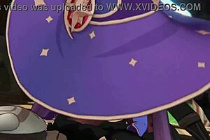 genshing impact 3d porn at 60 fps 720p with sexy pregnant anime action