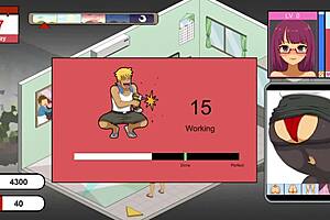 i'm playing hentai game handyman legend part 2, watching another cheating wife with big boobs get fucked