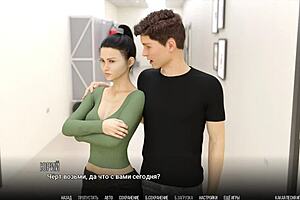 3D animated porn with kissing and big tits