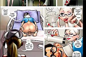 Night nurse adventures in cartoon comics