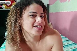 Brazilian Babe Blowbangs Outdoors