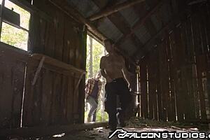 steamy british hunk joins gay couple in rough fuck train