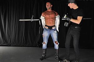 Watch This Straight Muscle Stud Get Dominated In Intense Gay Bondage!