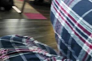 Sharing a bed with seductive mature milf stepmom in homemade setting