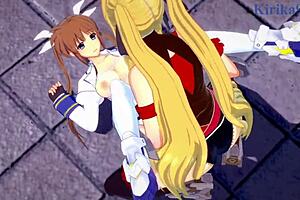 i love watching fate and nanoha in futanari lesbian sex